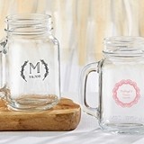 Kate Aspen Personalized 'Rustic Charm' Designs 16oz Mason Jars