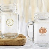 Personalized Thanksgiving Designs 12 oz. Mason Jars (Set of 4)