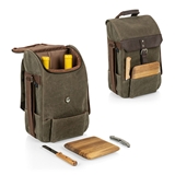 Legacy Khaki Green Two-Bottle Insulated Wine & Cheese Cooler