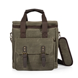 Legacy Weekender 6-Bottle Khaki-Green Waxed-Canvas Insulated Wine Bag