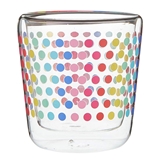 Retro Bright Dots Motif 14oz Double-Wall DOF Glasses (Set of 6)