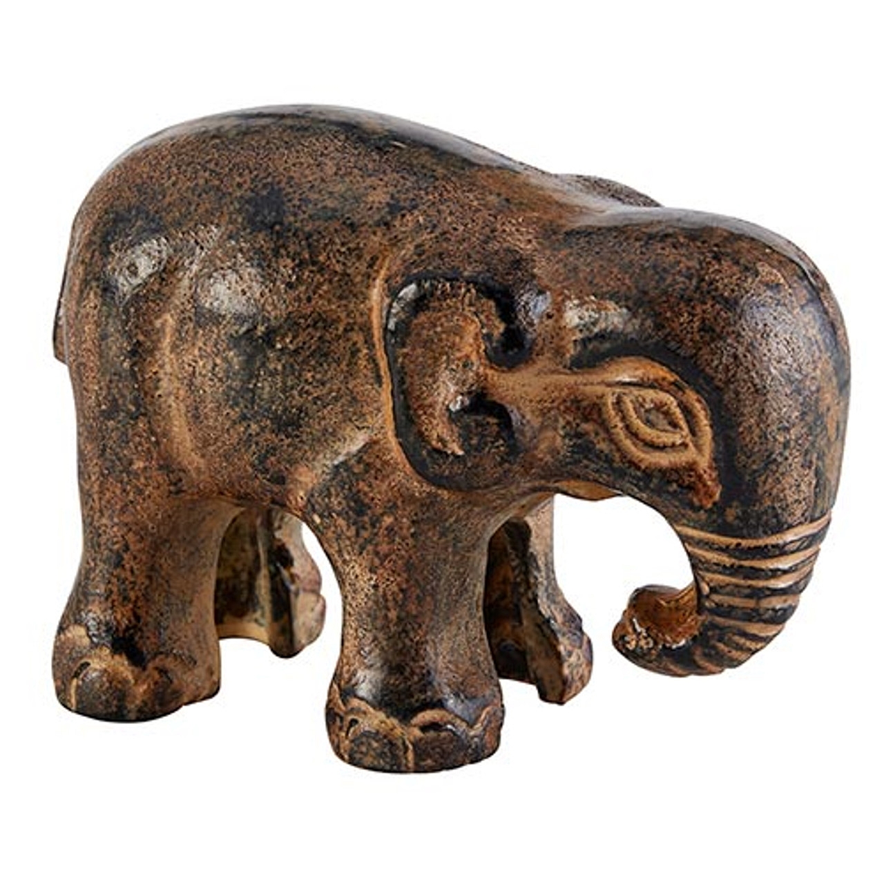 47th & Main Black Iron Elephant Figurines (Set of 2)