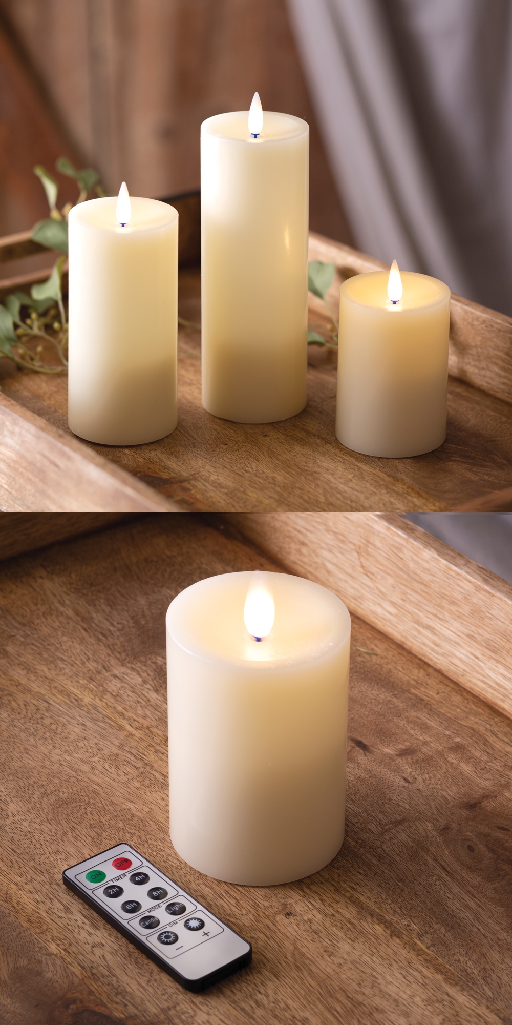 CTW Home Collection Infinite-Wick Wax Flameless Pillar Candle (3 Sizes)