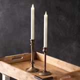 CTW Home Collection Set of Two Infinite Wick Wax Flameless Taper Candles