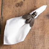 CTW Home Collection Set of Four Antiqued-Brass Honeybee Napkin Rings