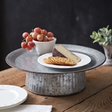 CTW Home Collection Galvanized-Metal Oversized Farmhouse Cake Stand