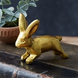 CTW Home Collection Mini Gold-Colored Cast-Iron Bunny Figurines (Box of 4)