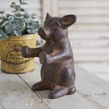 CTW Home Collection Vintage-Look Cast-Iron Standing Pig Figurine