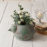 CTW Home Collection Rustic Garden Bird-Shaped Metal Container/Planter