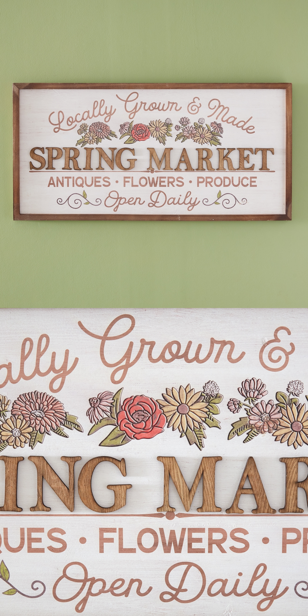 CTW Home Collection "Locally Grown Spring Market" Wood Wall Sign