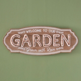 CTW Home Collection "Welcome to Our Garden" Wood Wall Sign