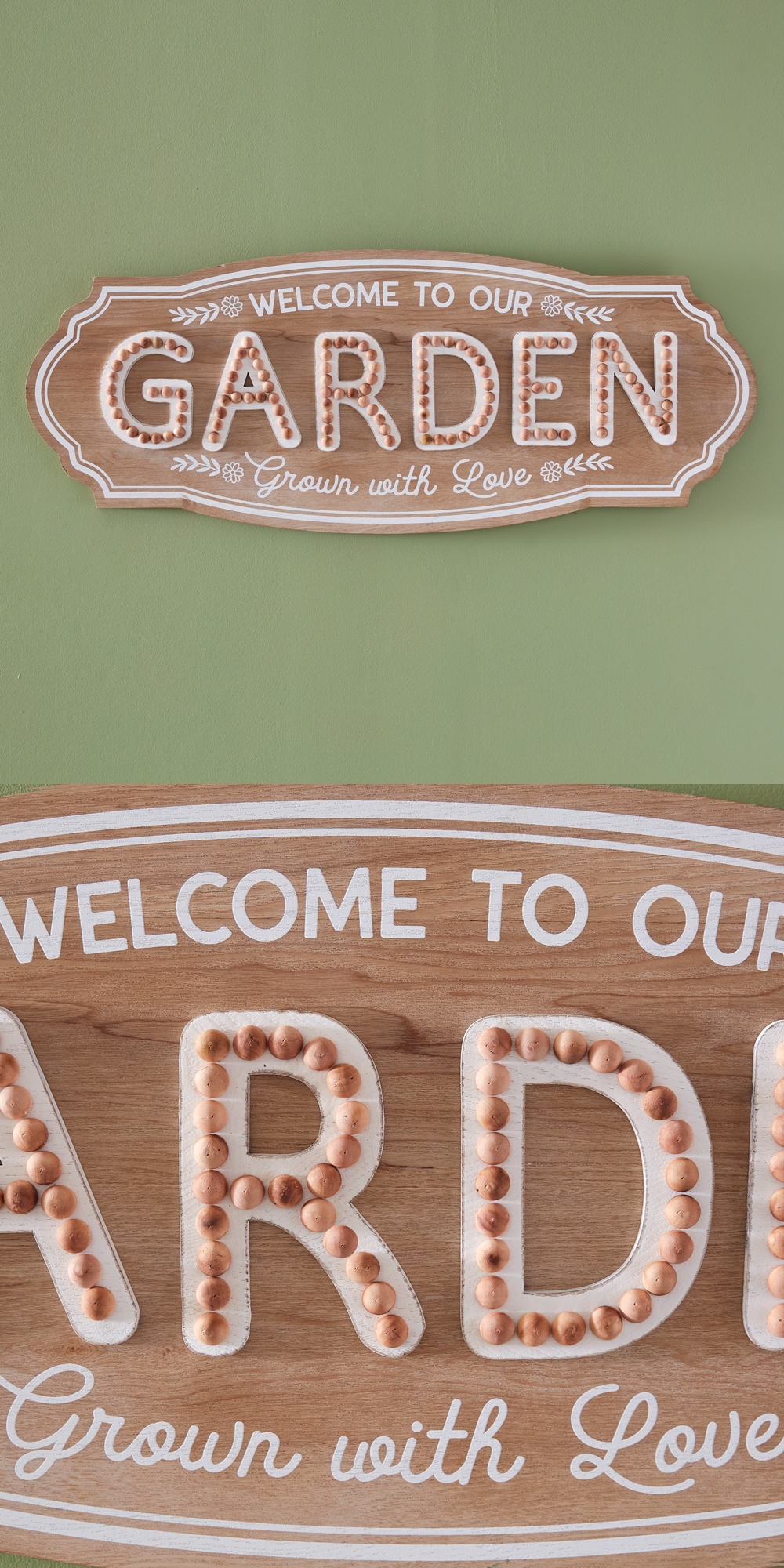 CTW Home Collection "Welcome to Our Garden" Wood Wall Sign