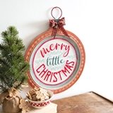 CTW Home Collection Colorful 'Merry Little Christmas' Ornament-Shaped Sign