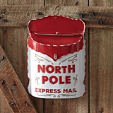 CTW Home Collection Festive 'North Pole Express Mail' Hanging Mailbox