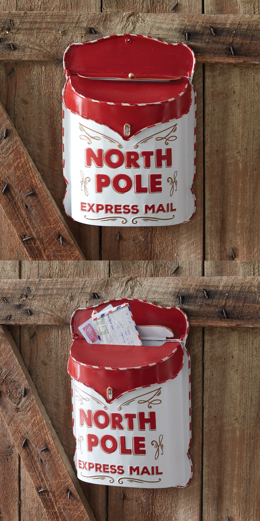 CTW Home Collection Festive 'North Pole Express Mail' Hanging Mailbox