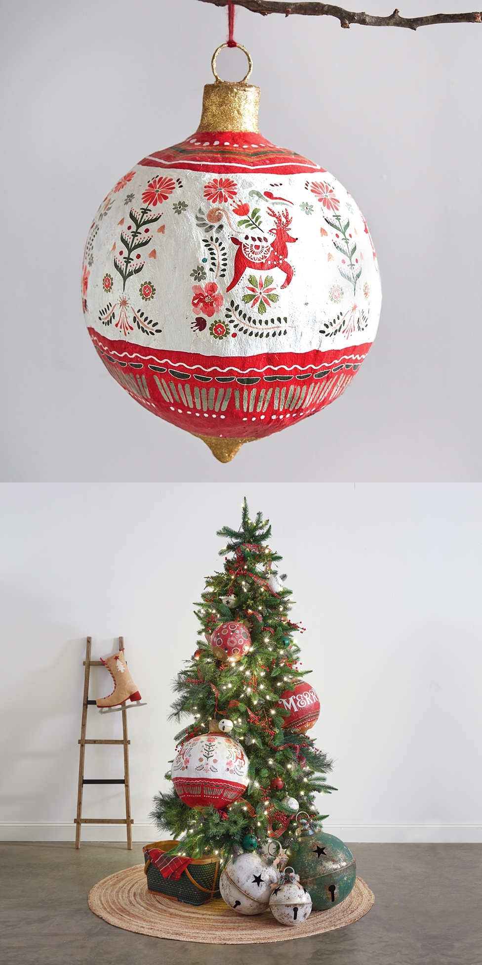 CTW Home Collection Oversized Scandinavian Paper Mache Ornament