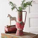 CTW Home Collection Festive Distressed-Metal Luster Jug