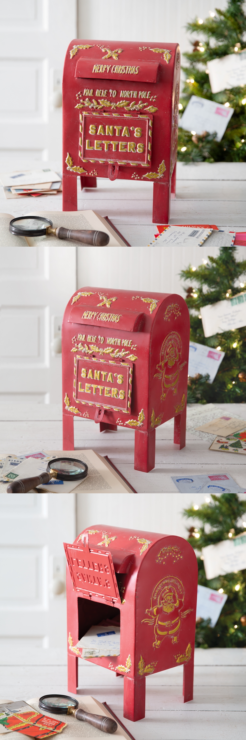 CTW Home Collection Festive Tabletop Santa's Letters Box