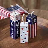 CTW Home Collection Set of Three Decorative Americana Firecracker Blocks