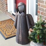 CTW Home Collection Distressed-Metal Guardian Angel with Wings Figurine