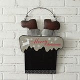 CTW Home Collection Santa Claus Caught in the Chimney Metal Hanging Sign