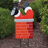 CTW Home Collection Santa in the Chimney Garden Stake Sign