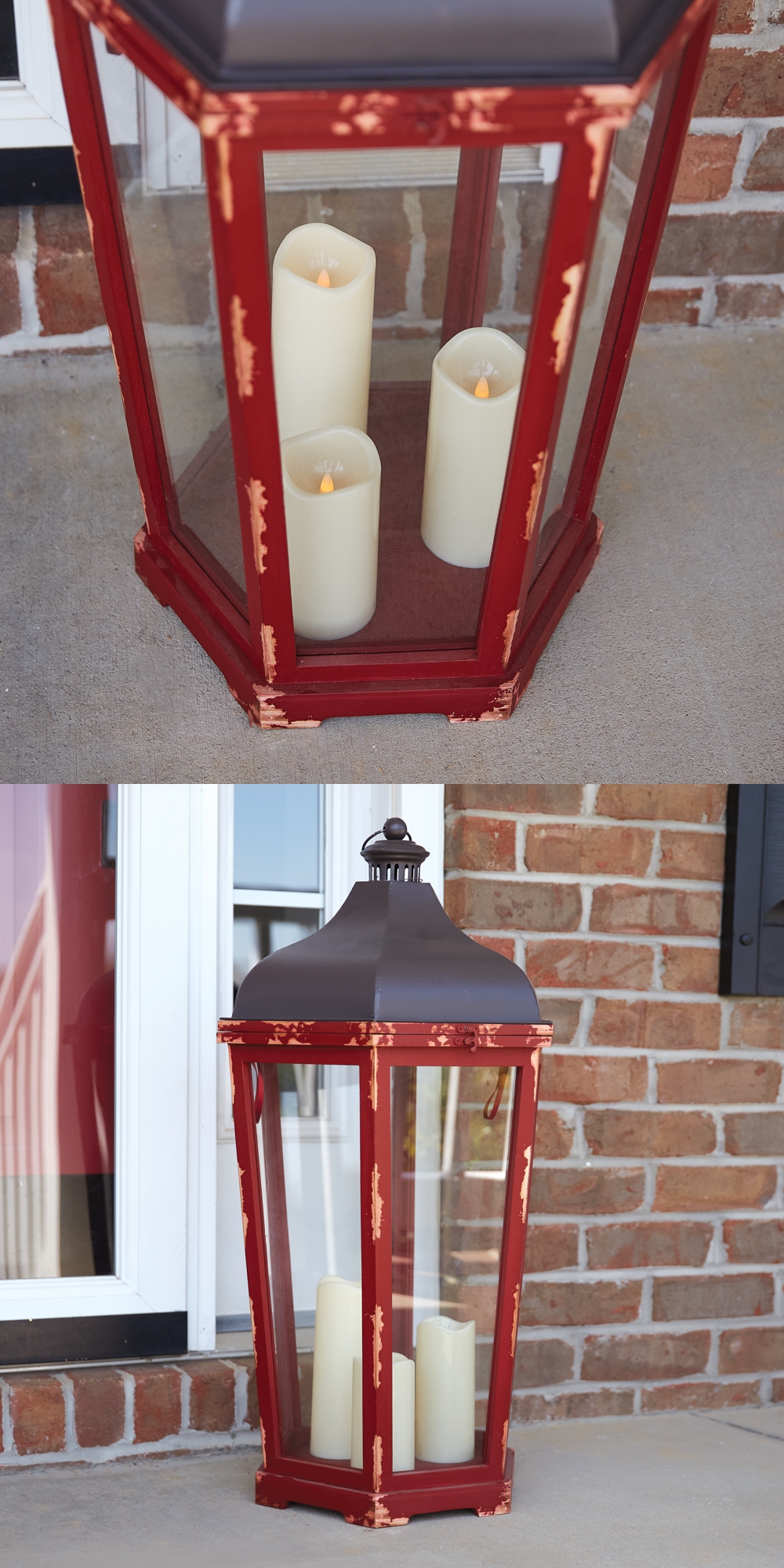 CTW Home Collection Large "Friedrich" Lantern with LED Candles