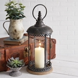 CTW Home Collection Large 'Peregrine' Scalloped-Edge Metal Lantern