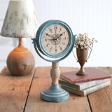 CTW Home Collection Wood-Handled Aquamarine Maritime Compass Clock