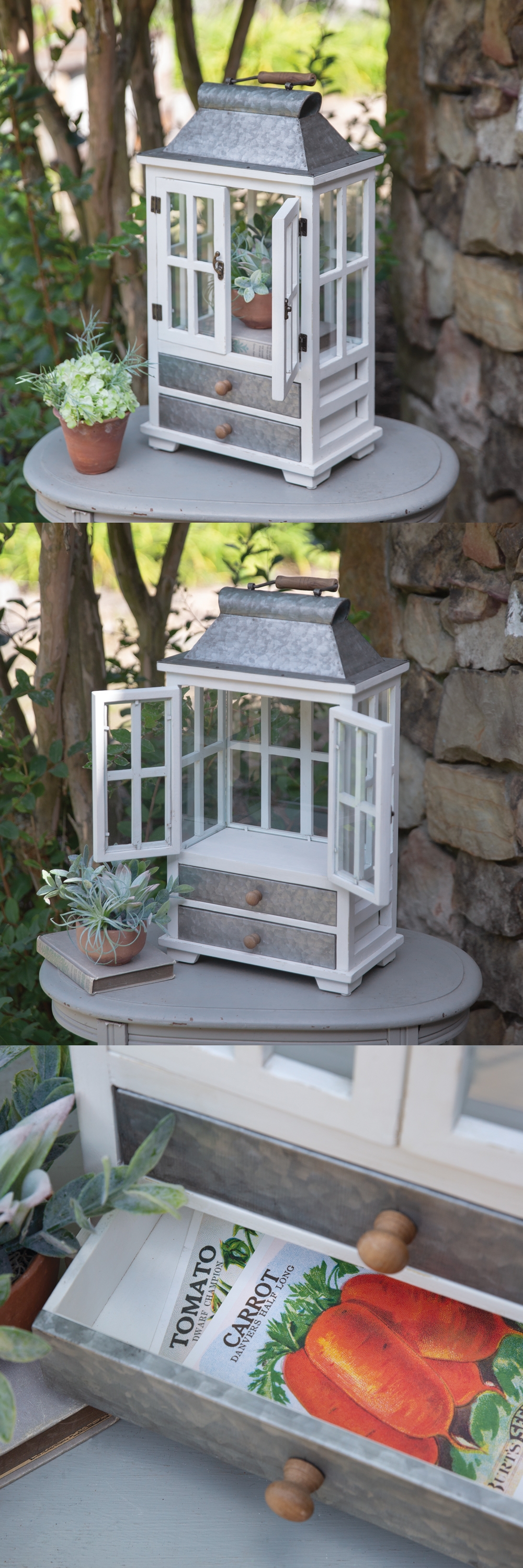 CTW Home Collection Magnificent 'Winslow' Lantern/Planter with Drawers