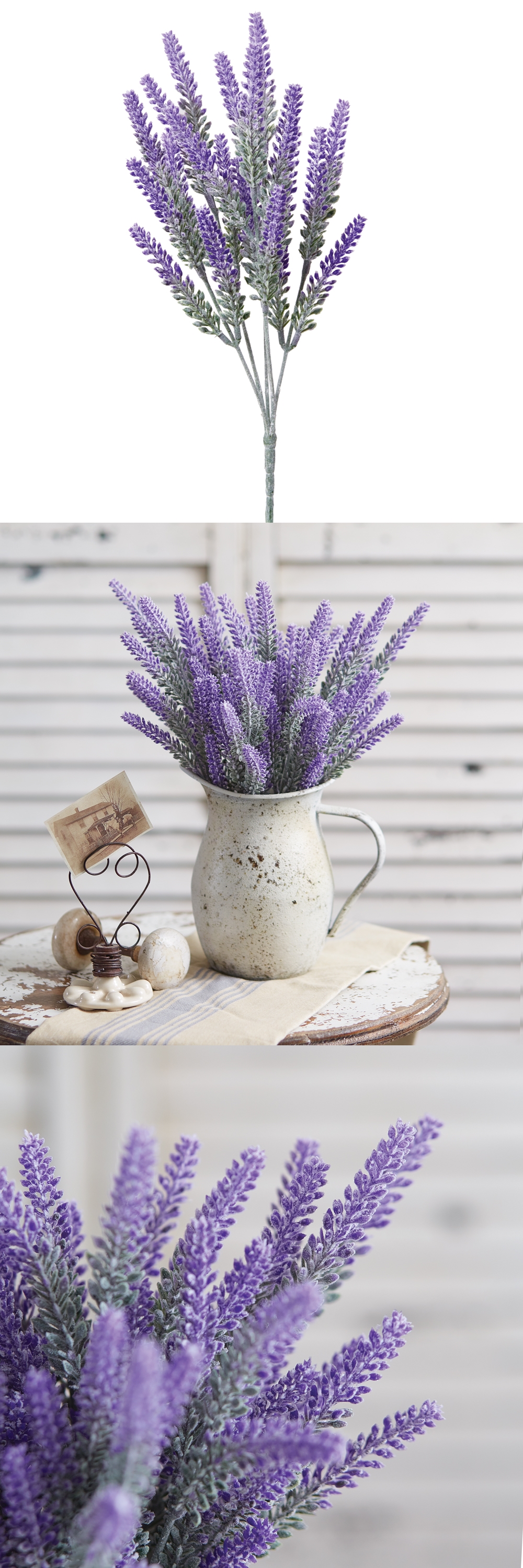 CTW Home Collection Real-Touch Artificial Lavender Bush Stems (Box of 2)