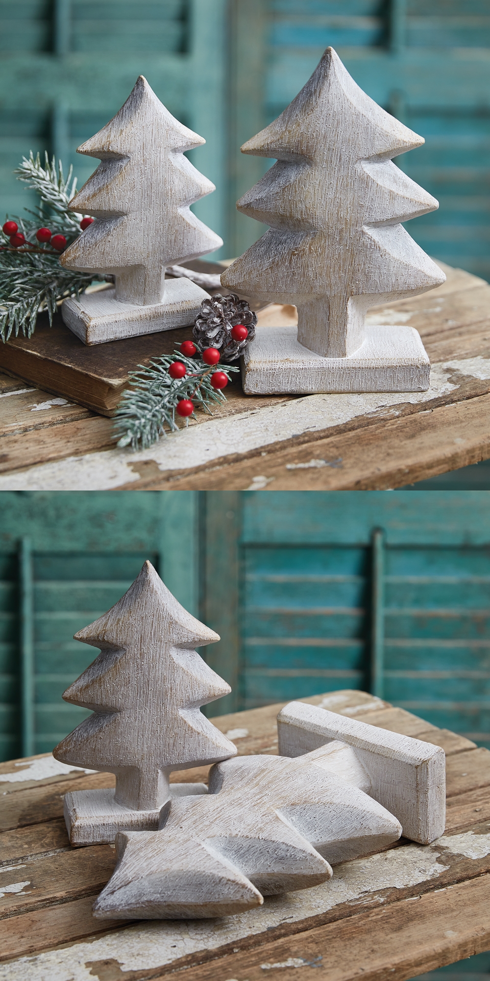 CTW Home Collection Set of Two Woodland Christmas Trees