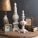 CTW Home Collection Set of Two Ornate Finials with Intricate Patterns