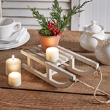 CTW Home Collection Rustic Tabletop White-Wood Sledge/Sleigh