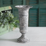 CTW Home Collection Antiqued-Metal Trumpet-Shaped Vase