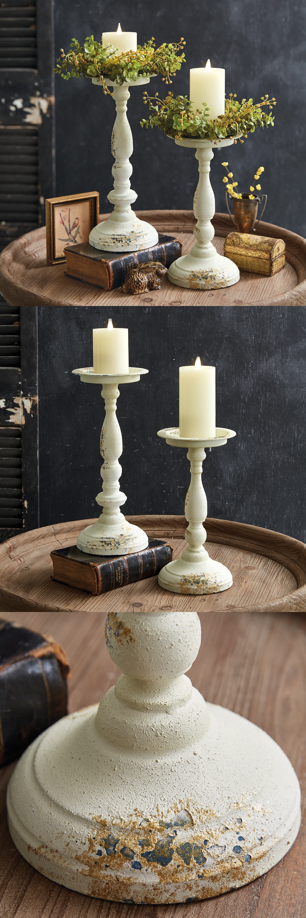 CTW Home Collection Set of Two "Cressida" Pillar Candle Holders