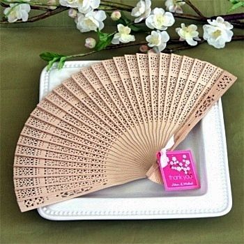 Gorgeously-Scented Sandalwood Fan Summer or Spring Favor