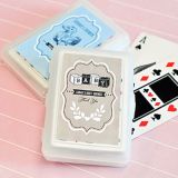Deck of Playing Cards with Custom Vintage Baby Shower Sticker for Case