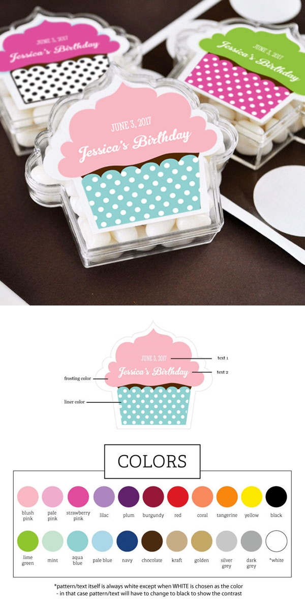 Wonderful Personalized Cupcake-Shaped Clear Favor Boxes