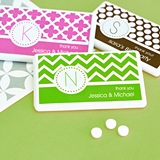 Event Blossom Mod Pattern Monogrammed Mint Boxes