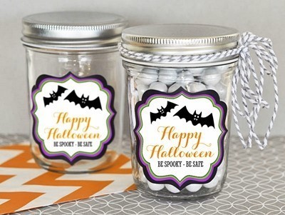 Personalized Spooky Halloween Miniature Mason Jars