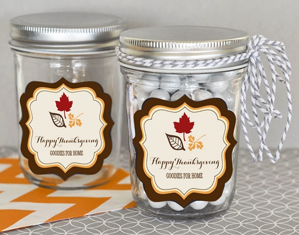 Event Blossom Personalized Thanksgiving Mini Mason Jars