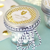 Personalized Metallic Foil Small 4 ounce Mason Jars (Baby Shower)