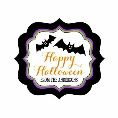 Personalized Spooky Halloween Frame-Shaped Labels | Personalized Gifts ...