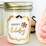 Event Blossom Personalizable Holiday Mason Jar Candle (5 Designs)