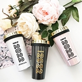 Personalizable Graduation Travel Mug with Gold Lid (4 Colors)