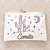 Event Blossom Personalized Desert Cactus Design Makeup Bag