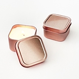 Event Blossom Blank Rose Gold Square Candle Tins