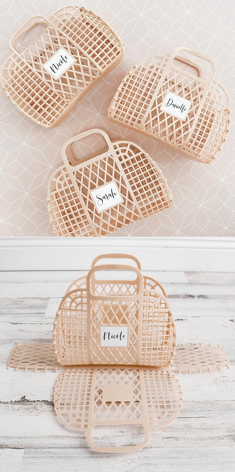 Event Blossom Personalized Retro-Style Plastic Jelly Bag