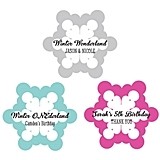 Personalized Snowflake-Shaped Labels (22 Colors)